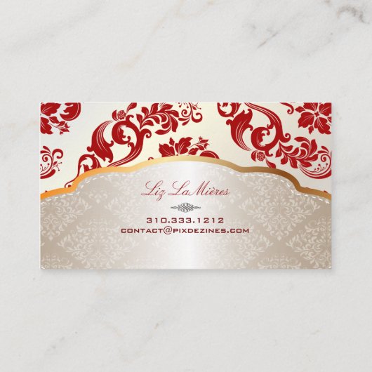 PixDezines augusta damask/red 名刺 (裏面)