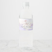 PixDezines Ba（ユダヤ教の）バル・ミツバー、紫の水彩見本 ペットボトルラベル (正面)