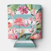 PixDezines Bachelorette Weekend ピンクのフラミンゴ DIY 缶クーラー (裏面)