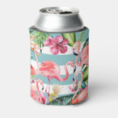PixDezines Bachelorette Weekend ピンクのフラミンゴ DIY 缶クーラー (缶裏面)