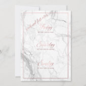 PixDezines Bachelorette Weekend フェイク ローズゴールド 招待状 (裏面)