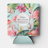 PixDezines Bachelorette Weekend Pink Flamingos DIY 缶クーラー (正面)