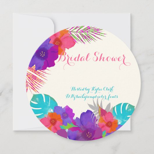 PixDezines bali kai/DIY背景+フォント 招待状 (正面)