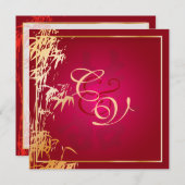 PixDezines bamboo+double happines/中国の 招待状 (正面/裏面)