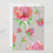 PixDezines Baptism+ 1stBirthday Watercolor Flowers 招待状 (裏面)