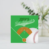 PixDezines Baseball ✡ Diamond/バー（ユダヤ教の）バル・ミツバー 招待状 (スタンド正面)