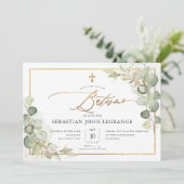 PixDezines Batismo de eualipto rustico em aquarel 招待状 (スタンド正面)