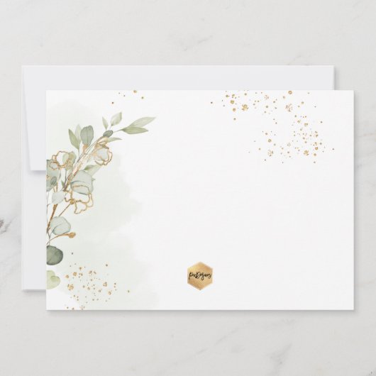 PixDezines Batismo de eualipto rustico em aquarel 招待状 (裏面)