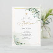 PixDezines Batismo de eualipto rustico em aquarel 招待状 (スタンド正面)