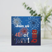 PixDezines BBQ、7月4日招待状 招待状 (スタンド正面)