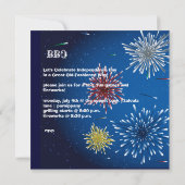 PixDezines BBQ、7月4日招待状 招待状 (裏面)