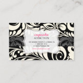 PixDezines Bellisimo ダマスク/DIY 背景色 名刺 (裏面)