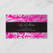 PixDezines Bellissimoヴィンテージダマスク 名刺 (裏面)