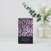 PixDezines Bellissimoヴィンテージダマスク 名刺 (スタンド正面)