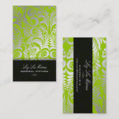 PixDezines Bellissimoヴィンテージダマスク 名刺 (正面/裏面)