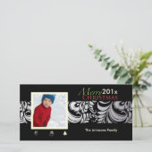 PixDezines Bellissimo Damask、クリスマス シーズンカード (スタンド正面)