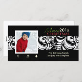 PixDezines Bellissimo Damask、クリスマス シーズンカード (正面/裏面)