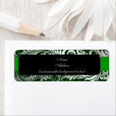 PixDezines Bellissimo Damask フェイク silver/green ラベル (インサイチュ)
