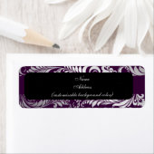 PixDezines Bellissimo Damask フェイク silver/plum ラベル (インサイチュ)