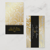 PixDezines Bellissimo Damask 名刺 (正面/裏面)