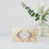 PixDezines bellissimo damask/metallic stock 名刺 (スタンド正面)