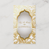 PixDezines bellissimo damask/metallic stock 名刺 (裏面)