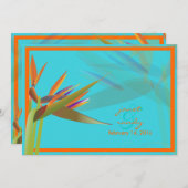 PixDezines Bird of Paradise/DIY背景色 招待状 (正面/裏面)