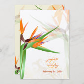 PixDezines BIRD OF PARADISE/DIY背景色 招待状 (正面/裏面)