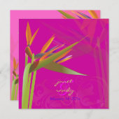 PixDezines BIRD OF PARADISE/DIY背景色 招待状 (正面/裏面)