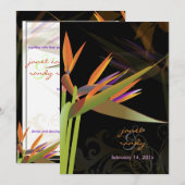 PixDezines BIRD OF PARADISE/DIY背景色 招待状 (正面/裏面)