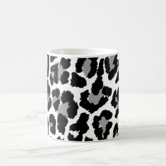 PixDezines black and white leopard print コーヒーマグカップ