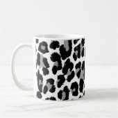 PixDezines black and white leopard print コーヒーマグカップ (左)