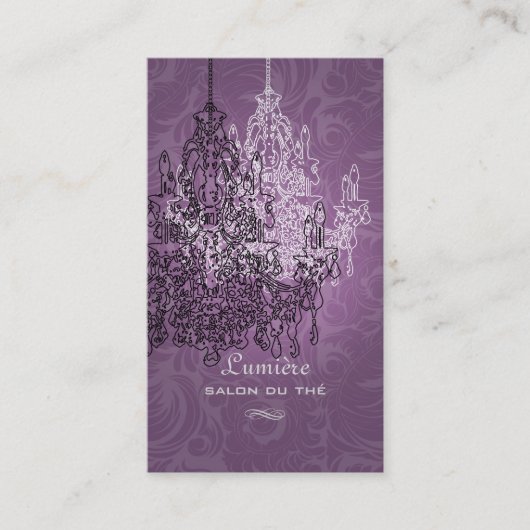 PixDezines Black+White Chandelier/DIY背景 名刺 (正面)