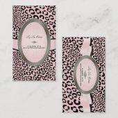 PixDezines Black, White Leopardスポット 名刺 (正面/裏面)