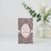 PixDezines Black, White Leopardスポット 名刺 (スタンド正面)