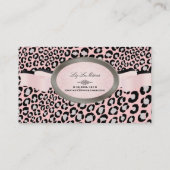 PixDezines Black, White Leopardスポット 名刺 (裏面)