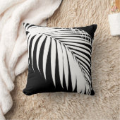 PixDezines Black+White Palm、DIY Background クッション (ブランケット)