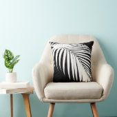 PixDezines Black+White Palm、DIY Background クッション (椅子)