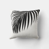 PixDezines Black+White Palm、DIY Background クッション (裏面)