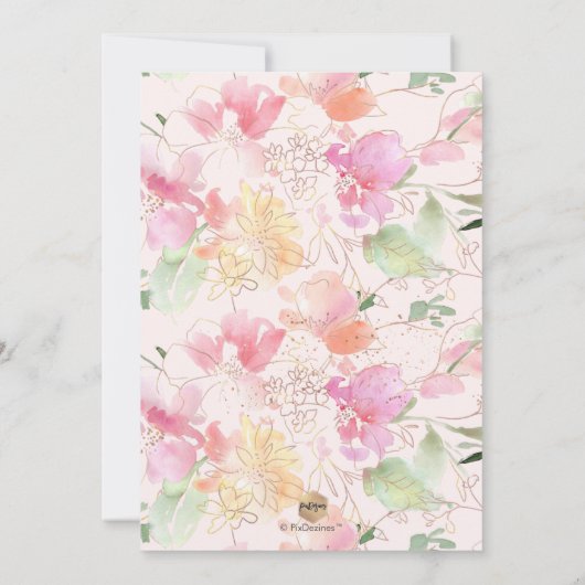 PixDezines Blashing Romance、Save the Date 招待状 (裏面)