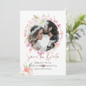 PixDezines Blashing Romance Wavercolor Flower 招待状 (スタンド正面)