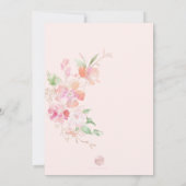 PixDezines Blashing Romance Wavercolor Flower 招待状 (裏面)