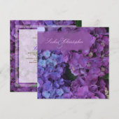 PixDezines Blue Hydrangea 招待状 (正面/裏面)