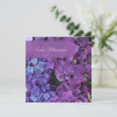 PixDezines Blue Hydrangea 招待状 (スタンド正面)