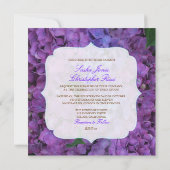 PixDezines Blue Hydrangea 招待状 (裏面)