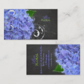 PixDezines blue hydrangeas，快適/シャルボード 名刺 (正面/裏面)