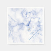 PixDezines Blue Marble+ハニカム、(ユダヤ教の)バル・ミツバー スタンダードカクテルナプキン (正面)