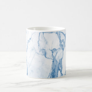 PixDezines BLUE n WHITE MARBLE コーヒーマグカップ