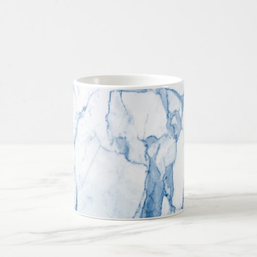 PixDezines BLUE n WHITE MARBLE コーヒーマグカップ (中央)