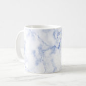 PixDezines BLUE n WHITE MARBLE コーヒーマグカップ (正面左)